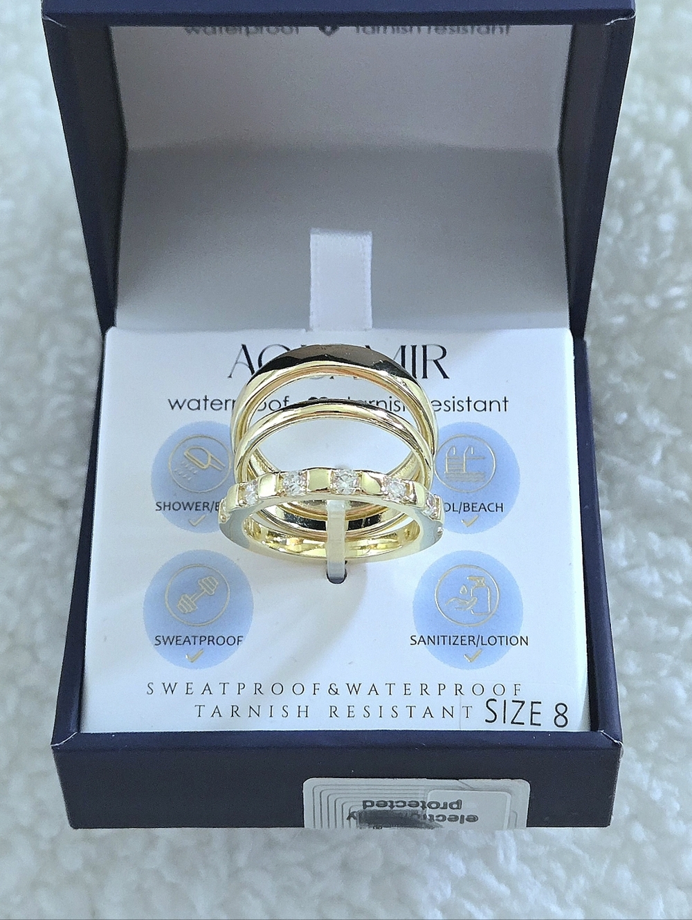 Aquamir Waterproof Triple3️⃣ Ring💍 Set - NIB - Picture 11 of 16